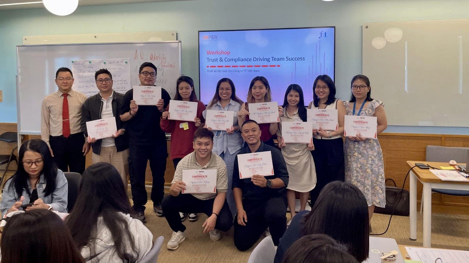 Certificate presentation at the Trust & Compliance Driving Team Success workshop